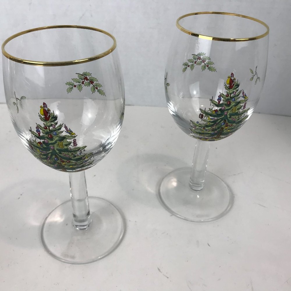 2 quantity, Spode wine glasses